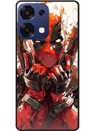 Силиконовый бампер чехол для oppo a6 pro с рисунком дэдпул deadpool