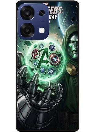 Силиконовый чехол бампер для oppo a6 pro с картинкой avengers doomsday мстители