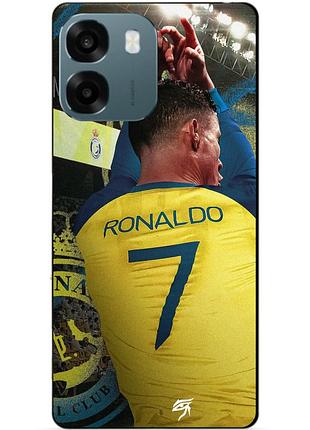 Силіконовий чохол бампер для oppo a6 з малюнком ronaldo аль наср роналдо
