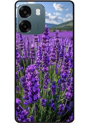 Силіконовий чохол бампер для oppo a6 з малюнком квіти лаванда