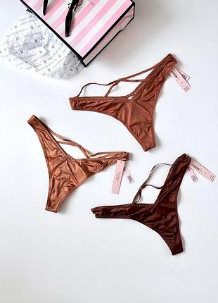 Коричневі люкс стрінги victoria’s secret 2