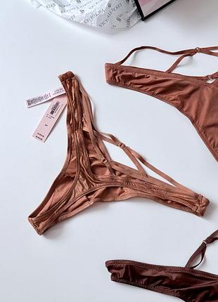 Коричневі люкс стрінги victoria’s secret 3