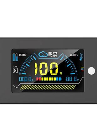 Lcd дисплей 3.2" для контролера jk bms jikong з кнопкою керування, врізний