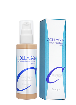 Тональна основа для обличчя enough collagen moisture foundation spf 15 зволожуюча 100 мл, № 23 темно-бежева