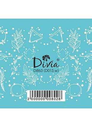 Наклейки для нігтів divia водна 3d контурна di863 d-013.w гілочки daily skin care