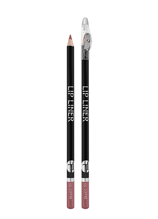 Олівець для губ дерев'яний з точилкою jovial luxe lip liner № 102 coffee кавовий daily skin care