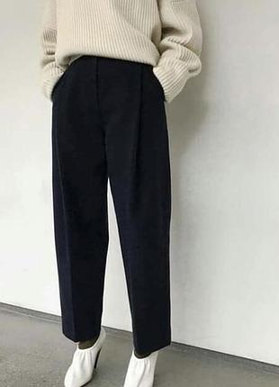 Брюки штани чорні віскоза жіночі защіпи класика h&m ,m,38