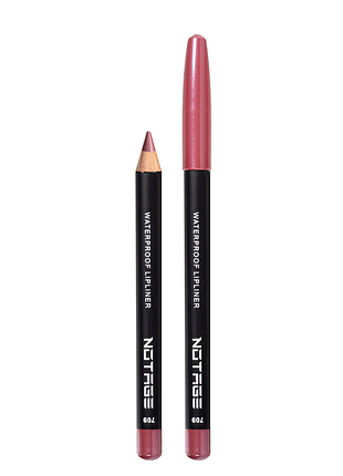 Карандаш для губ notage waterproof lip liner водостойкий no 709 темно-розовый с перламутром daily skin care