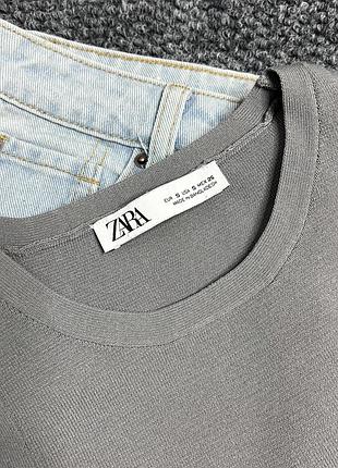 Топ zara сірий 3