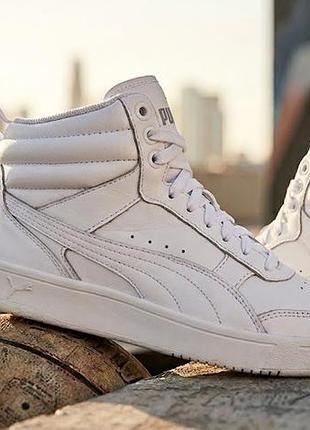 Розпродаж! високі білі кросівки puma rebound. оригінал. р.37