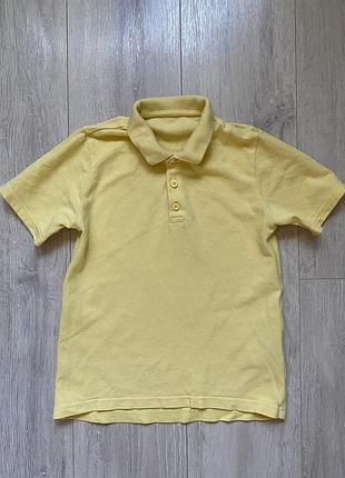 Жовта футболка поло на хлопчика 8 років, бавовна, matalan