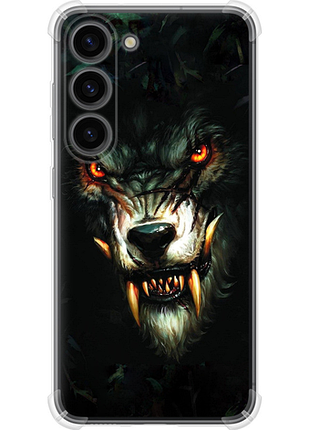 Чехол на samsung galaxy s23 дьявольский волк из силикона fch_0175185