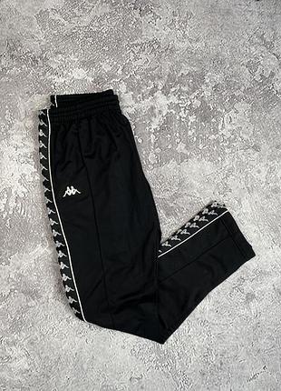Спортивні штани kappa оригінал л-хл розмір штани з лампасами штани на кнопках
