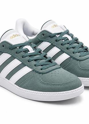 Жіночі кросівки adidas breaknet sleek suede зелені 37 1/3 (23 см)