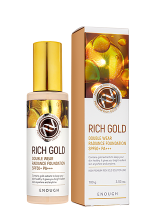 Тональный крем enough rich gold double wear radiance 100 мл no 13 светло-бежевый