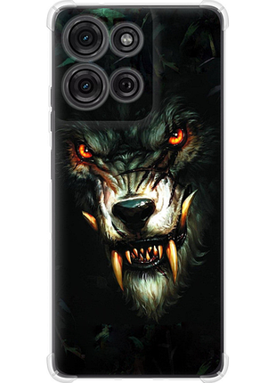 Чехол на motorola moto g75 5g дьявольский волк из силикона fch_0175184