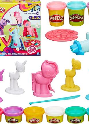 Набір для ліплення hasbro play-doh «створи та прикрась поні» my little pony (b0009)