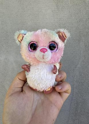 М'яку іграшку-хомяка ty beanie boo's rodney із забарвленням пастельних райдужних відтінків та великими блискучими очима