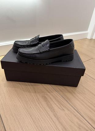 Шкіряні жіночі лофери massimo dutti 2