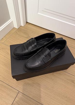 Шкіряні жіночі лофери massimo dutti 4