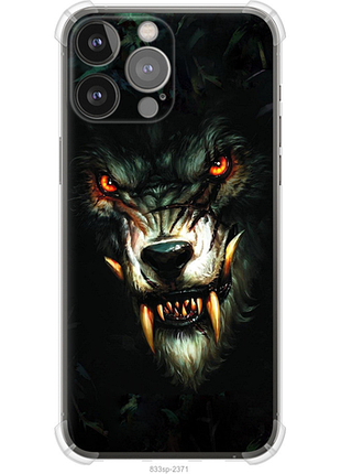 Чехол на iphone 13 pro max дьявольский волк из силикона fch_0175119
