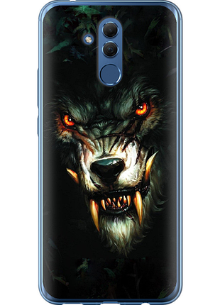 Чехол на huawei mate 20 lite дьявольский волк из силикона fch_0175098