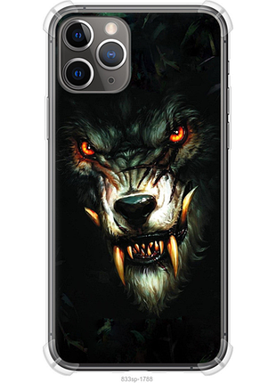 Чехол на iphone 11 pro дьявольский волк из силикона fch_0175190