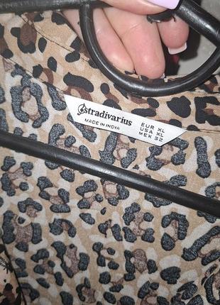 Леопардовое платье stradivarius размер l-xl 4