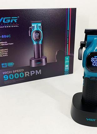 Професійна машинка для волосся vgr v-886c blue, професійна машинка для стрижки волосся та бороди ks-59
