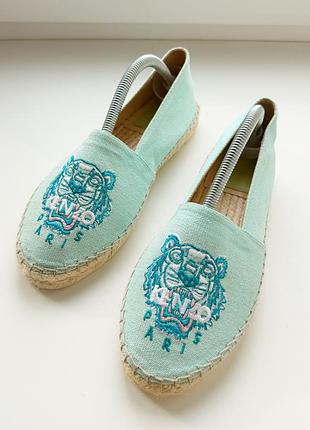 Женские бирюзовые эспадрильи бренда kenzo