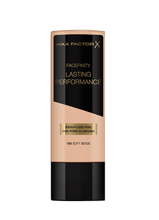 Тональный крем max factor lasting performance, no 105 soft beige мягкий бежевый daily skin care
