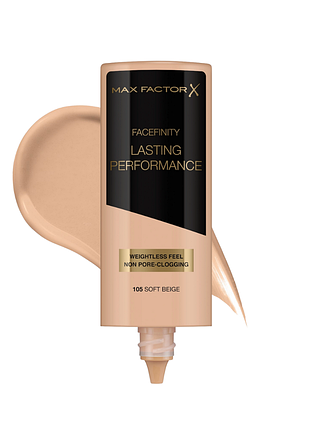 Тональный крем max factor lasting performance, no 105 soft beige мягкий бежевый daily skin care 2