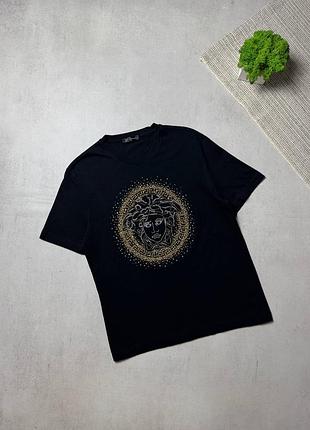Футболка чорна чоловіча versace medusa оригінал люксова свіжі колекції