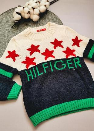 Свитер для мальчика hilfiger темно-синий низ 1526, размер 86