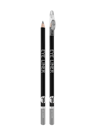 Олівець для очей деревяний з точилкою jovial luxe eye liner № 203 silver daily skin care