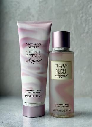 Набір спрей / міст та лосьйон victoria's secret velvet petals  whipped