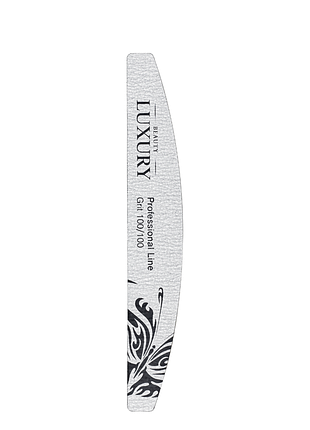 Пила полировальная для ногтей полумесяц серая beauty luxury bm-13g 100/100 daily skin care