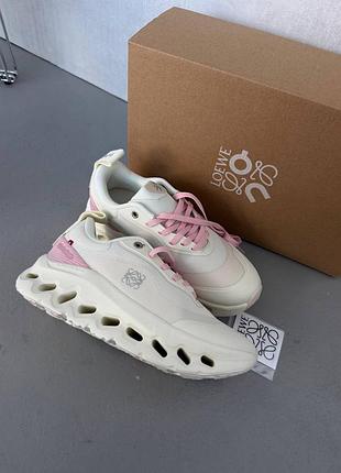 😍 жіночі кросівки on cloudtilt x loewe | cream / pink (1)
