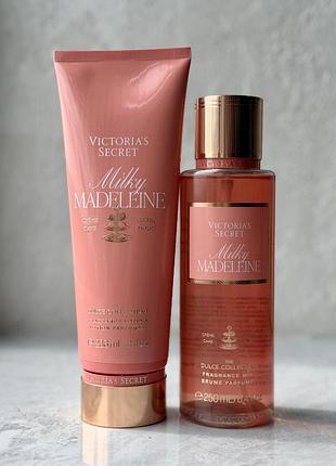 Набір спрей / міст та лосьйон victoria's secret milky madeleine