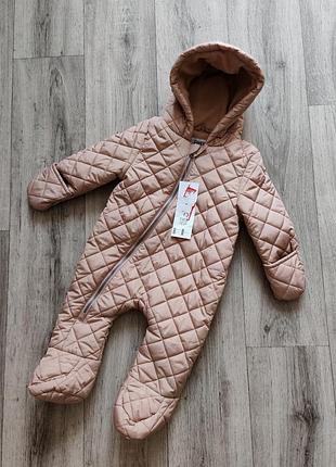 Новый демисезонный стеганый комбинезон f&amp;f (fred &amp; flo), 3-6 мес (68 см)