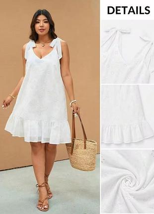 Розкішна ніжна сукня з прошви та батісту, shein, 3xl, ог 65