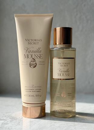 Набір спрей / міст та лосьйон victoria's secret vanilla mousse