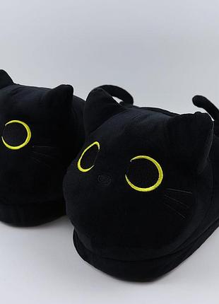 Капці чорний котик 28см (3211)