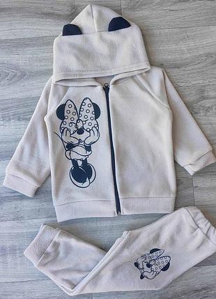 Костюм флісовий "minnie mouse" бежевий