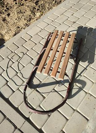 Детские санки без спинки, зимние санки 3