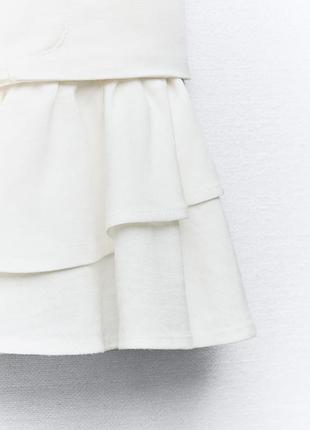 Мини юбка zara ( котон, лен, вискоза ) 7