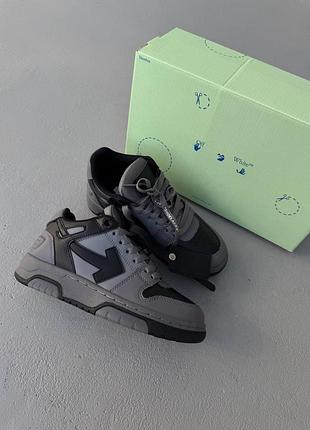 😍 женские кроссовки of f white x out office | grey / black premium (7)
