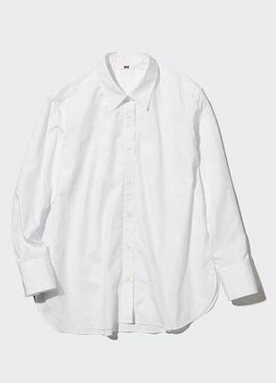 Рубашка белая базовая uniqlo