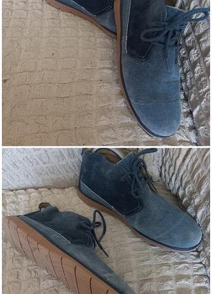 Мужские демисезонные ботинки чукка от ugg m freamon canvas, оригинал, комбинированные из легкого парусинового полотна и натуральной замши,, 10/43.