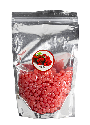 Воск для депиляции пленочный в гранулах hard wax beans, rose